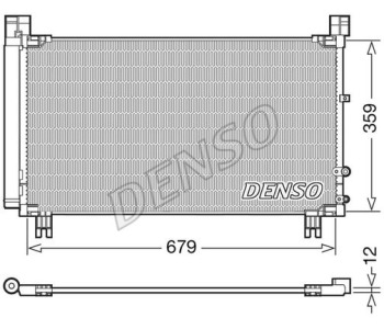 Кондензатор, климатизация DENSO DCN50101 за TOYOTA YARIS II (_P9_) от 2005 до 2013