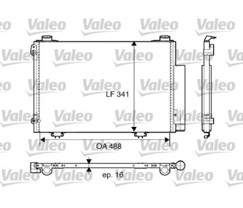 Кондензатор, климатизация VALEO 817674 за TOYOTA YARIS VERSO от 1999 до 2005