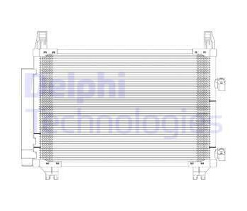 Кондензатор, климатизация DELPHI TSP0225625 за TOYOTA YARIS II (_P9_) от 2005 до 2013