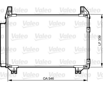 Кондензатор, климатизация VALEO 814223 за TOYOTA YARIS II (_P9_) от 2005 до 2013