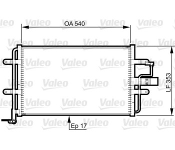 Кондензатор, климатизация VALEO 814357 за VOLKSWAGEN BORA (1J2) от 1998 до 2005