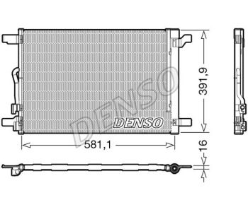 Кондензатор, климатизация DENSO DCN32030 за VOLKSWAGEN CADDY III (2KA, 2KH, 2CA, 2CH) товарен от 2004 до 2015