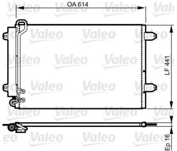 Кондензатор, климатизация VALEO 814002 за VOLKSWAGEN PASSAT B6 (3C2) седан от 2005 до 2010