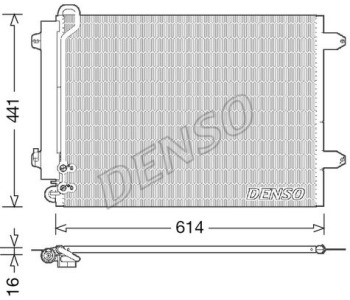 Кондензатор, климатизация DENSO DCN32013 за VOLKSWAGEN PASSAT B6 (3C5) комби от 2005 до 2011