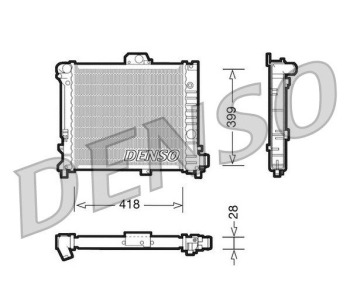 Радиатор, охлаждане на двигателя DENSO DRM32004 за VOLKSWAGEN PASSAT B3/B4 (3A5, 35I) комби от 1988 до 1997