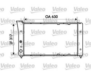 Радиатор, охлаждане на двигателя VALEO 734606 за VOLKSWAGEN GOLF II (19E, 1G1) от 1983 до 1992