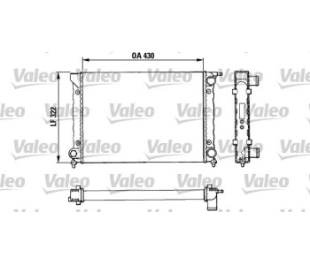 Радиатор, охлаждане на двигателя VALEO 883820 за VOLKSWAGEN JETTA I (16) от 1978 до 1987