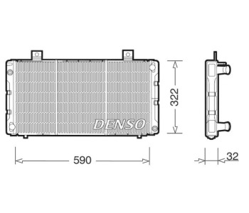 Радиатор, охлаждане на двигателя DENSO DRM32003 за VOLKSWAGEN SCIROCCO (53) от 1974 до 1980