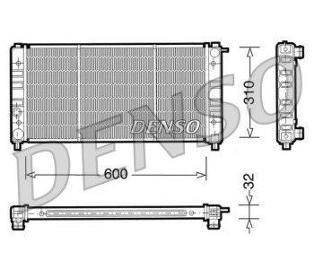 Радиатор, охлаждане на двигателя DENSO DRM32020 за VOLKSWAGEN PASSAT B2 (33B) комби от 1980 до 1989