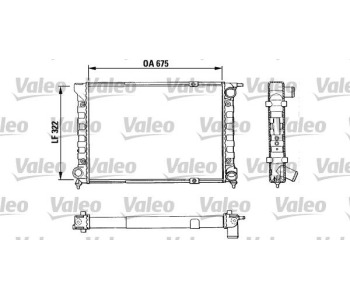 Радиатор, охлаждане на двигателя VALEO 883849 за VOLKSWAGEN JETTA I (16) от 1978 до 1987