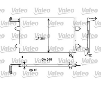 Кондензатор, климатизация VALEO 816910 за VOLKSWAGEN VENTO (1H2) от 1991 до 1998