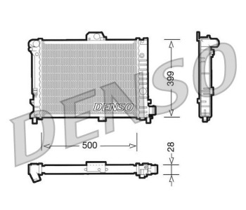 Радиатор, охлаждане на двигателя DENSO DRM32005 за VOLKSWAGEN VENTO (1H2) от 1991 до 1998