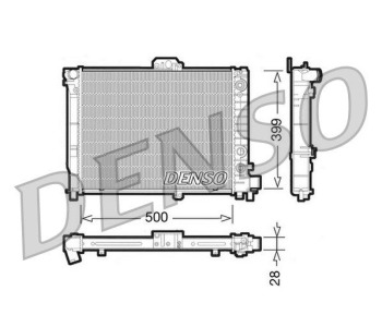 Радиатор, охлаждане на двигателя DENSO DRM32007 за VOLKSWAGEN PASSAT B2 (33B) комби от 1980 до 1989