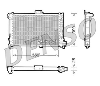 Радиатор, охлаждане на двигателя DENSO DRM32006 за VOLKSWAGEN GOLF III (1H1) от 1991 до 1998