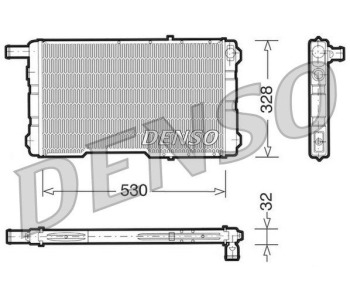 Радиатор, охлаждане на двигателя DENSO DRM32008 за VOLKSWAGEN POLO (86C, 80) хечбек от 1981 до 1994