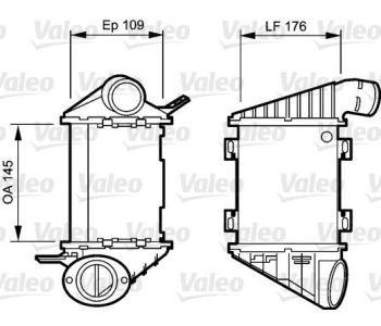 Интеркулер (охладител за въздуха на турбината) VALEO 817764 за VOLKSWAGEN GOLF III (1H1) от 1991 до 1998