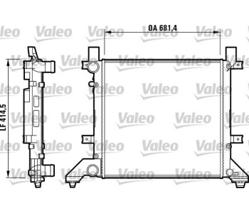 Радиатор, охлаждане на двигателя VALEO 731605 за VOLKSWAGEN LT II 28-35 (2DB, 2DE, 2DK) пътнически от 1996 до 2006