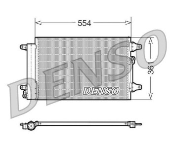 Кондензатор, климатизация DENSO DCN32020 за VOLKSWAGEN TRANSPORTER V (7JD, 7JE, 7JL, 7JY) платформа от 2003 до 2015