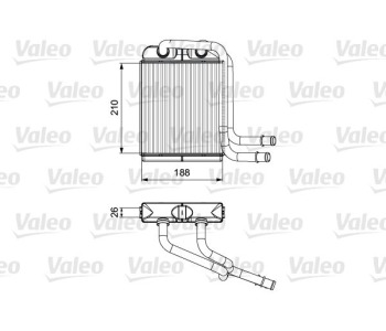 Топлообменник, отопление на вътрешното пространство VALEO 811524 за VOLKSWAGEN TRANSPORTER V (7HB, 7HJ, 7EB, 7EJ, 7EF, 7EG, 7HF, 7E) пътнически от 2003 до 2015