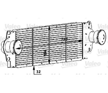 Интеркулер (охладител за въздуха на турбината) VALEO 818272 за VOLKSWAGEN MULTIVAN V (7HM, 7HN, 7HF, 7EF, 7EM, 7EN) от 2003 до 2015