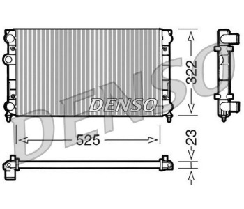 Радиатор, охлаждане на двигателя DENSO DRM32040 за VOLKSWAGEN MULTIVAN V (7HM, 7HN, 7HF, 7EF, 7EM, 7EN) от 2003 до 2015