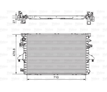 Радиатор, охлаждане на двигателя VALEO 701654 за VOLKSWAGEN TRANSPORTER V (7JD, 7JE, 7JL, 7JY) платформа от 2003 до 2015