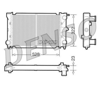Радиатор, охлаждане на двигателя DENSO DRM32038 за VOLKSWAGEN TRANSPORTER V (7JD, 7JE, 7JL, 7JY) платформа от 2003 до 2015