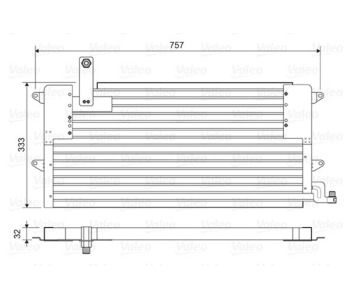 Кондензатор, климатизация VALEO 822586 за VOLKSWAGEN PASSAT B3/B4 (3A5, 35I) комби от 1988 до 1997