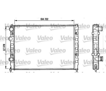 Радиатор, охлаждане на двигателя VALEO 731006 за VOLKSWAGEN PASSAT B3/B4 (3A5, 35I) комби от 1988 до 1997