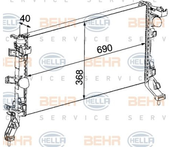 Интеркулер (охладител за въздуха на турбината) HELLA 8ML 376 746-131 за VOLKSWAGEN PASSAT B6 (3C5) комби от 2005 до 2011