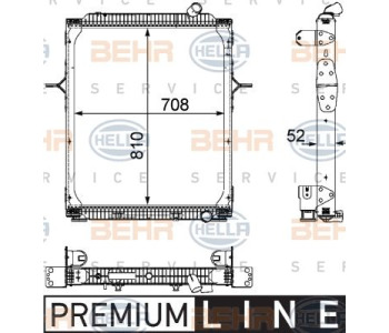 Интеркулер (охладител за въздуха на турбината) HELLA 8ML 376 746-071 за VOLKSWAGEN PASSAT B6 (3C5) комби от 2005 до 2011