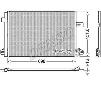 Кондензатор, климатизация DENSO DCN32062 за VOLKSWAGEN TIGUAN (5N_) от 2007 до 2015