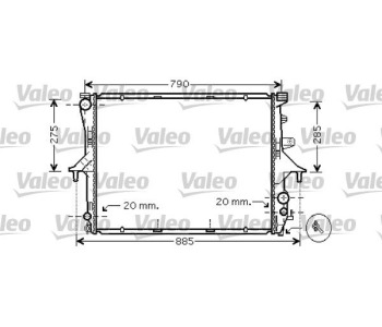 Радиатор, охлаждане на двигателя VALEO 734739 за VOLKSWAGEN TOUAREG (7LA, 7L6, 7L7) от 2002 до 2010