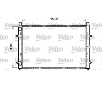 Радиатор, охлаждане на двигателя VALEO 732397 за VOLKSWAGEN SHARAN (7M8, 7M9, 7M6) от 1995 до 2010
