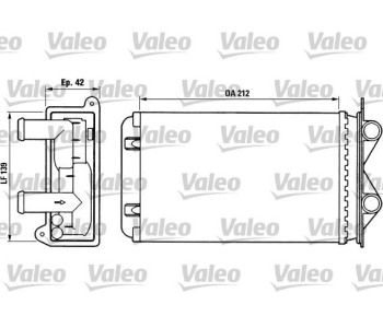 Топлообменник, отопление на вътрешното пространство VALEO 812013 за VOLKSWAGEN TRANSPORTER IV (70XD) платформа от 1990 до 2003