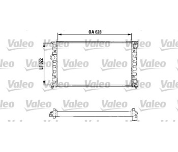 Радиатор, охлаждане на двигателя VALEO 731025 за VOLKSWAGEN GOLF III (1H1) от 1991 до 1998
