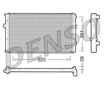 Радиатор, охлаждане на двигателя DENSO DRM33005 за VOLVO 760 (704, 764) от 1981 до 1992