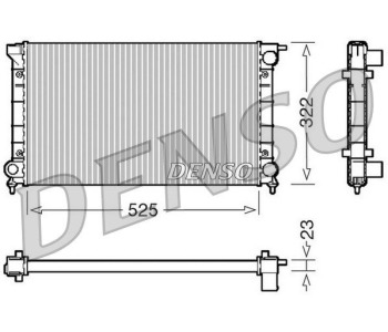 Радиатор, охлаждане на двигателя DENSO DRM33001 за VOLVO 240 (P245) комби от 1974 до 1993