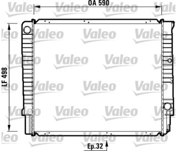 Радиатор, охлаждане на двигателя VALEO 732369 за VOLVO 240 (P245) комби от 1974 до 1993