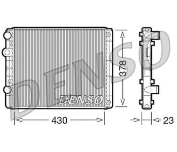 Радиатор, охлаждане на двигателя DENSO DRM33011 за VOLVO 340-360 (344) седан от 1979 до 1991