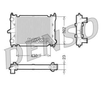 Радиатор, охлаждане на двигателя DENSO DRM33020 за VOLVO 460 L (464) от 1988 до 1996