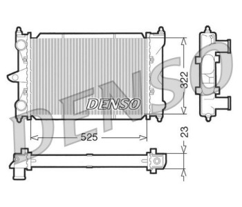 Радиатор, охлаждане на двигателя DENSO DRM33021 за VOLVO 440 K (445) от 1988 до 1996