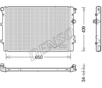 Радиатор, охлаждане на двигателя DENSO DRM33050 за VOLVO 740 (745) комби от 1984 до 1992