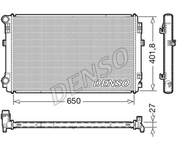 Радиатор, охлаждане на двигателя DENSO DRM33054 за VOLVO 960 II (965) комби от 1994 до 1996