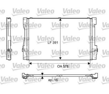 Кондензатор, климатизация VALEO 817675 за VOLVO 850 (LW) комби от 1992 до 1997