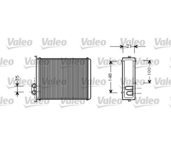 Топлообменник, отопление на вътрешното пространство VALEO 812327 за VOLVO C70 I кабриолет от 1998 до 2005