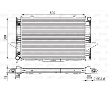 Радиатор, охлаждане на двигателя VALEO 701532 за VOLVO S70 (LS) от 1996 до 2000