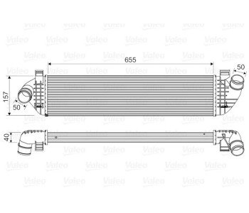 Интеркулер (охладител за въздуха на турбината) VALEO 818571 за VOLVO C30 от 2006 до 2013