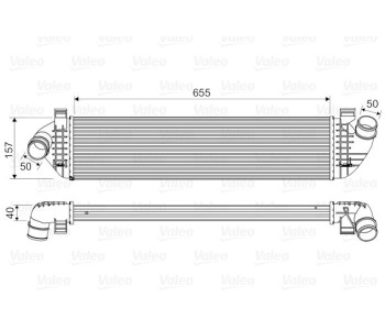 Интеркулер (охладител за въздуха на турбината) VALEO 818571 за VOLVO V50 (MW) комби от 2004 до 2012