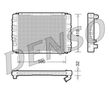 Радиатор, охлаждане на двигателя DENSO DRM33067 за VOLVO V70 I (LV) комби от 1995 до 2000
